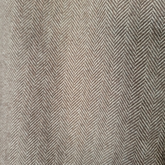 L.L. Bean Classic Fit 14 Brown Work Pants Dressy Workwear Trousers Herringbone - Picture 3 of 7